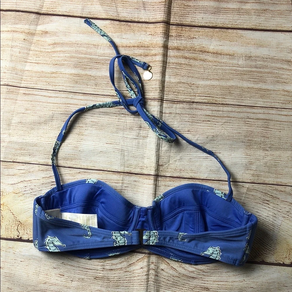 Kate‎ Spade Blue Seahorse Bikini Top